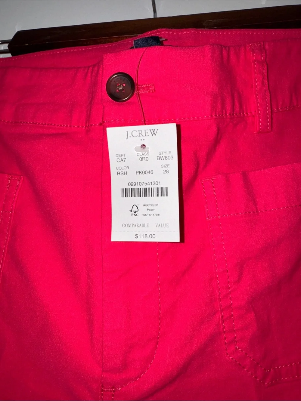 JCrew Factory Lizzie High Rise Patch Pocket Wide Leg Pants Sz 28 new